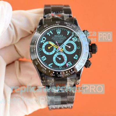 Swiss Grade Replica Rolex Daytona Blaken Limited Edition Watch Baby Blue Arabic